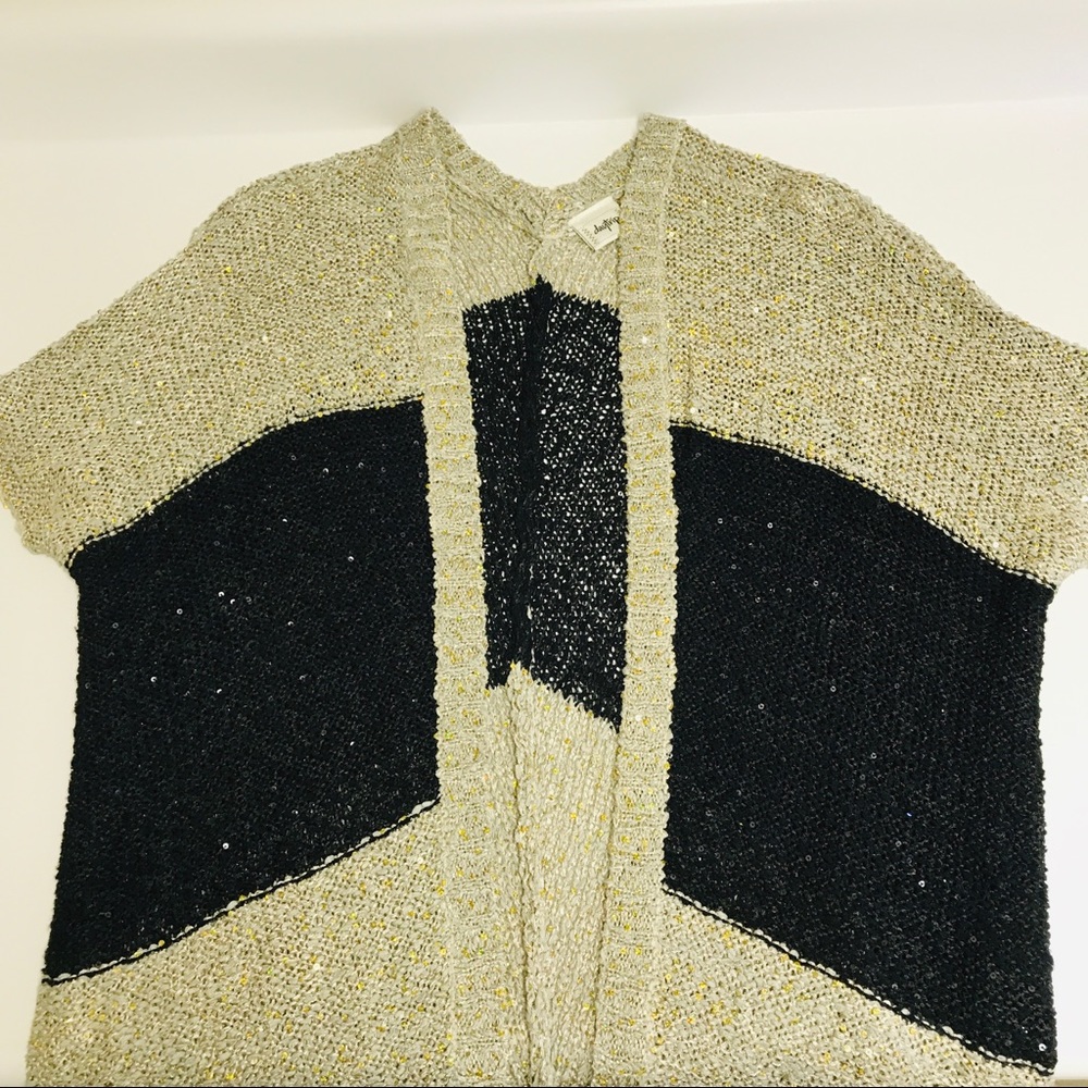 Daytrip Short Sleeve Sequin Color Block Cardigan - image 4